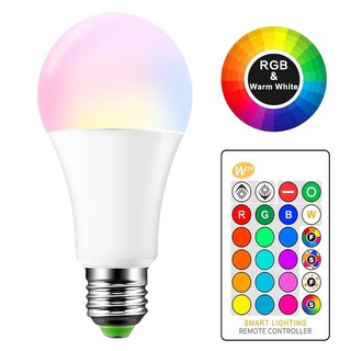 W28 Color Changing RGB E27 Bulb Adjustable Smart Energy Saving LED Night Light with Remote Control