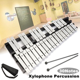 30 Note Xylophone Glockenspiel Aluminum Foldable Percussion Mallets