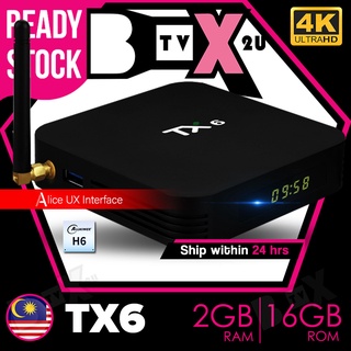 🥰Free Gift Rm 299 🥰New TX6 TX6S 4GB 64GB Android 10 H616 2.4G WiFi 6K Smart Android box