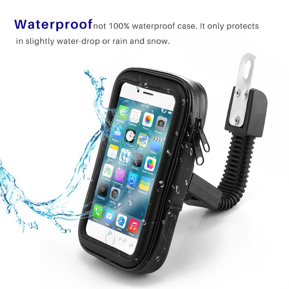 Waterproof Bike/Motorcycle Mobile Phone Holder Bag Mount To Rearview Mirror