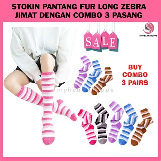 Maternity Sock Stokin Pantang Tebal Fur Long Zebra High Quality