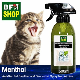 BF1 Antibacterial Pet Sanitizer Deodorizer Spray (ABPSD-Cat) - Non Alcohol - Menthol - 500ml - Cat Kitten