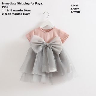 Baby Clothing Baby Girl Dress Toddler Kids Tutu Ribbon Princess Dress (0-2 Year)