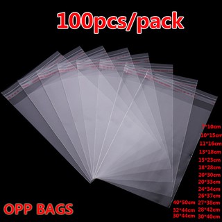 100pcs Transparent OPP Plastic Bag Plastik Tudung Murah Baju Kurung