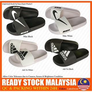 Adidas Slipper Nike Slippers Men Women Selipar Sandals Sandal Lelaki Perempuan Ready Stock Malaysia