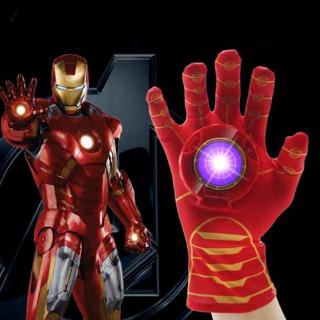 Ready Stock Avengers Iron Man Left Hand Gloves With Light + Sound Boys Kids Cosplay Gift Toys