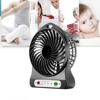 💕NL USB Fan Rechargeable Battery Cool LED Air Cooler Mini Operated Charging