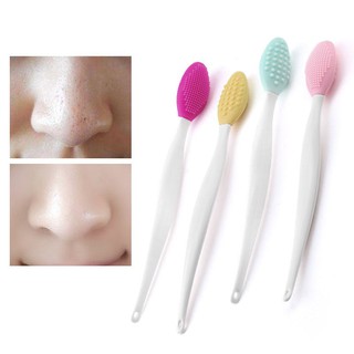 Spot Silica Gel Nose Cleaning Brush Nose Wing Cleaning Acne Washing Brush on Both Sides Cleaning Tools
