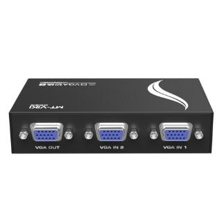 [Local Stock] 2-Port 2 IN 1 OUT Switcher Selector Box Two Way VGA Video Switch for PC VGA SPLITTER