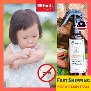 [Malaysia Ready Stock] 100% Natural Mosquito Repellent 150ML Gramp's Bye Bye Nyamuk