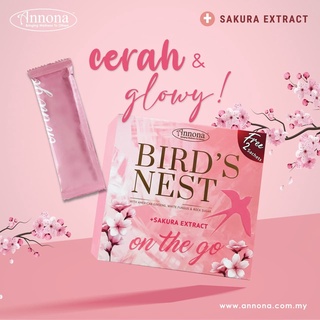 Annona Bird'snest on the go sachet 20ml ready to eat with sakura extract and strawberry juice