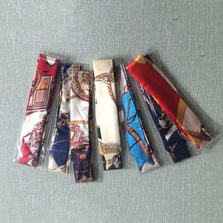 34 StylesWomen Tie Bag Handle Scarves Small Ribbon Decorative Scarf