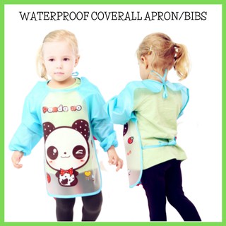Waterproof Coverall Apron Bibs Cloth | Messy Play Apron for Kids Children