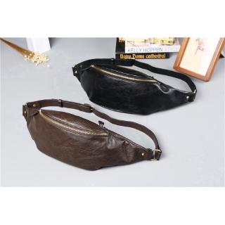 Waist Bag Fanny Pack Zip Leather Pouch Nerka Anti Theft Money Belt Streetwear Cross Bag Shoulder Pocket Pouch Heuptas