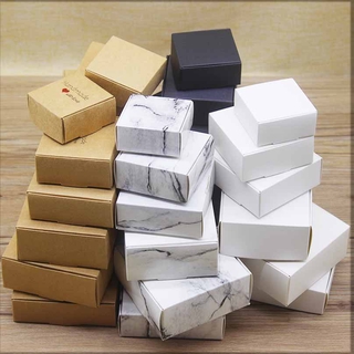 DIY HANDMADE Mutli Size Paper Gifts Boxes Marbling Style Candy Wedding Cake Package Kraft Home Living Party Box Package