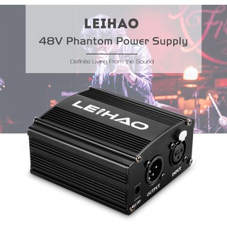 LEIHAO 48V Phantom Power Supply for Condenser Microphone Sound Signal Transfer