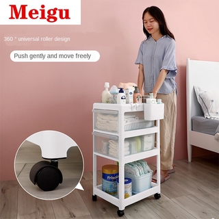 🌟Ready Stock🌟 Removable Storage Rack Bathroom Seam Storage Baby Storage Rack Beauty Salon Trolley Multilayer