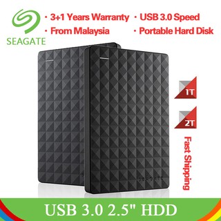 Seagate HDD 2.5" External Hard Drive Disk Expansion USB 3.0 2.5" 1TB 2TB