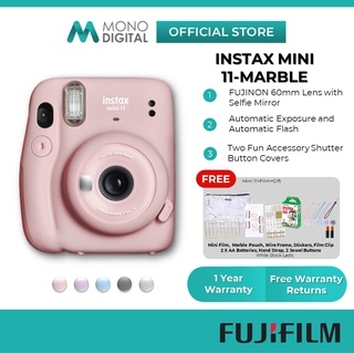 Fujifilm Instax Camera Mini 11 Instant Camera Marble / Combo Kit Package