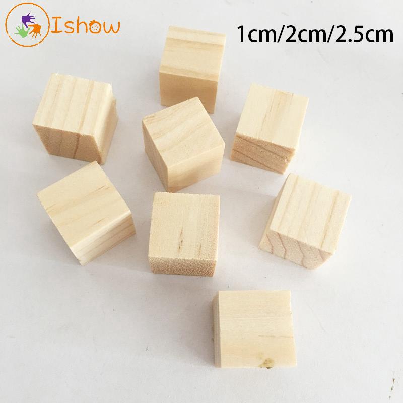 cube decorative wood wooden block kids' parties blank wooden small-scale manual