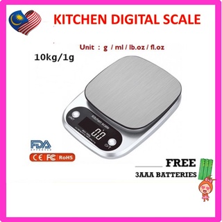 Penimbang Timbang Makanan Digital Kitchen Tools / 10KG Digital Electronic Scale Kitchen Food Diet Scale Weight